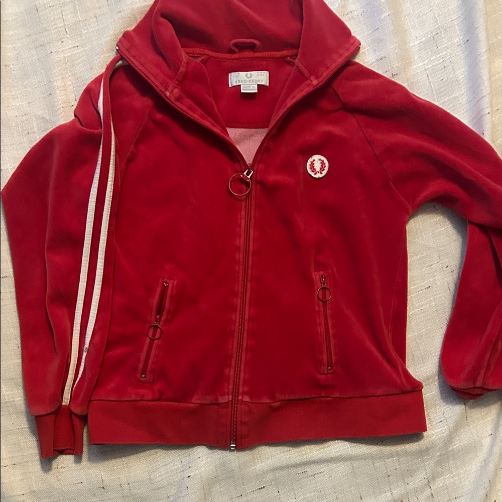 Fred Perry Red Zip-Up Jacket